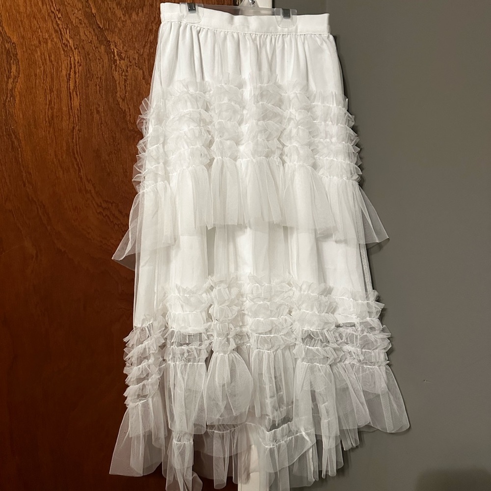 White tulle skirt